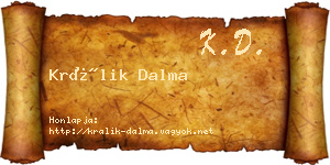 Králik Dalma névjegykártya